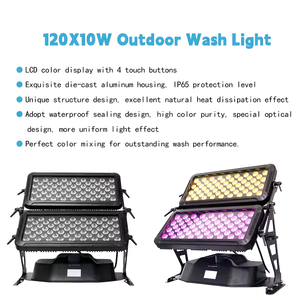 Arandela de pared de doble cabezal IP65 Luz de escenario Lámpara de proyección RGBW Iluminación de paisaje impermeable DMX512 Luces de inundación LED a todo color - Product Image 6