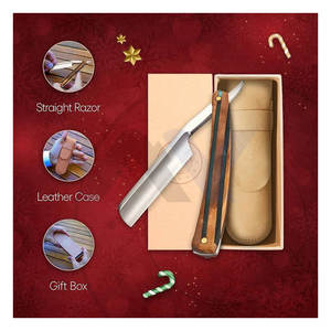 <b>Straight</b> Razor Shave Ready Japanese Steel <b>Straight</b> Razors For Men With Sandalwood Scale Protective Case Included For Ultra Close - Product Image 6