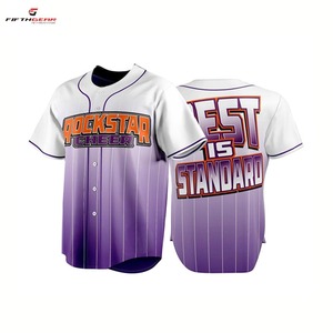 Ensembles de maillots de baseball sublimés personnalisés pour femmes et hommes respirants anti-UV évacuant l'humidité vêtements de sport impression de logo de nom d'équipe - Product Image 6