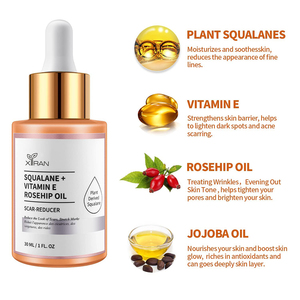 Huile pour le visage à l'huile de squalane 100% pure, marque privée, avec huile de <span class=keywords><strong>rose</strong></span> <span class=keywords><strong>musquée</strong></span>, rétinol, curcuma, réduit les cicatrices, anti-rides, hydratante - Product Image 2