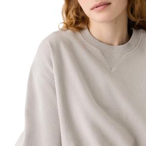 Femmes recadrée à manches longues goutte épaule pull avant personnalisable 100% coton écologique automne hiver tenue décontracté - Product Image 1