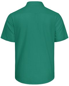 Camisas de hombre de talla grande personalizadas de manga corta Oxford de algodón a rayas azules ESTILO VIEJO dinero informal de alta calidad - Product Image 4