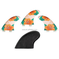 Planche de surf Waterplay Surfing Honeycomb Half Carbon au design personnalisé, ailerons simples en fibre de verre, ensemble de 3/5 ailerons pour utilisation en mer