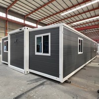 Maison de conteneur extensible de 20/40 pieds pour le logement des travailleurs Panneau sandwich respirant pour immeuble de bureaux pliant modulaire pour