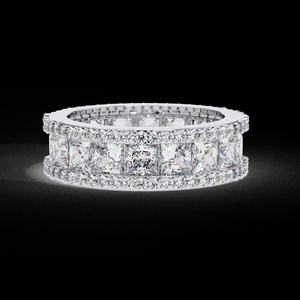 แหวนเพชรเม็ดเดี่ยว 3.54 กะรัต ทองคำขาว 14K เพชรสร้างในห้องปฏิบัติการ ดีไซน์หรูหราสำหรับเจ้าสาว แหวนแต่งงาน เครื่องประดับชั้นดี ของขวัญสำหรับเธอ - Product Image 3