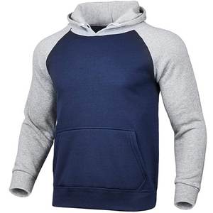 Chándal para hombre 100% algodón Trajes de sudor Conjuntos largos de 2 piezas Otoño Invierno Jersey Sudadera con capucha Chándales Patchwork Bolsillo de canguro - Product Image 3