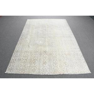 พรมวินเทจขนาด 5.1x7.5 ฟุต ลายต้นไม้และพืชสีขาว พรมตุรกี - Product Image 1