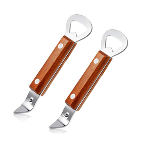 Abrebotellas de madera y acero inoxidable Logotipo personalizado Llavero Cerveza Abrebotellas de madera personalizado Precio bajo - Product Image 2