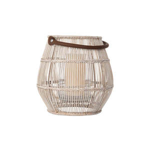 Lanterne en osier faite à la main Bougeoir pour extérieur intérieur rustique Boho Home Tabletop Decor - Product Image 2