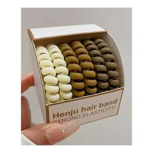 Élastiques à <span class=keywords><strong>cheveux</strong></span> en <span class=keywords><strong>spirale</strong></span> sans pli, multicolores, en forme de cordon de téléphone, accessoires élastiques pour femmes et filles - Product Image 3