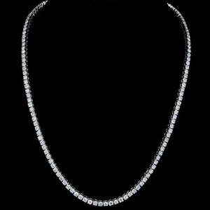 Élégant collier de tennis en or blanc 31.130 grammes de bijoux de fête fabriqués en Inde par K Samyak Diamond Designs de luxe personnalisés pour les femmes - Product Image 6