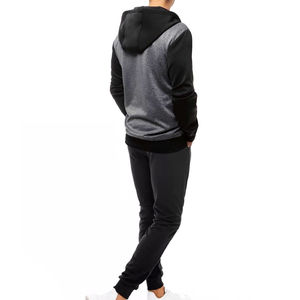 Survêtements décontractés pour hommes à capuche, style hiver, tissu en coton respirant, vêtements de sport, couleur unie, logo imprimé personnalisé, polaire - Product Image 5
