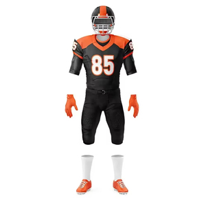 OEM Customized American Football Jersey Uniform Set Short Sleeves Breathable Fabric Custom Team <b>Name</b> Brand 100% Polyester Custom - Product Image 2