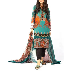 Qualité supérieure Pakistanaise Salwar Kameez Robes de Pelouse Femmes Shalwar Kameez Nouvelle Robe de Pelouse à la Mode - Product Image 2