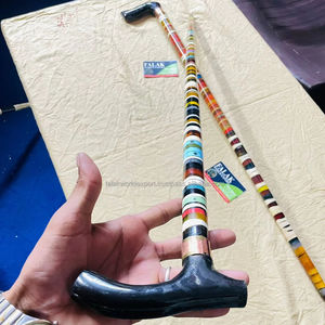 Canne de marche élégante de haute qualité en os incrusté d'Inde, design unique, pièce colorée pour la marche, le sport, le hockey sur glace par FWE - Product Image 6