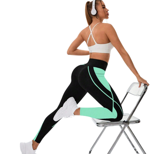 Womens High Waist Solid Seamless Summer Yoga Leggings <b>Tummy</b> <b>Control</b> Stretch Workout Running Gym Fitness Pants Pocket Activewear - Product Image 6