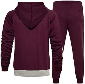 Trajes Deportivos 2 en 1 con Cremallera para Hombre, de Primera Calidad, Transpirables, con Capucha, Diseño Sólido, 100% Algodón, Hechos en Pakistán, en Oferta - Product Image 3