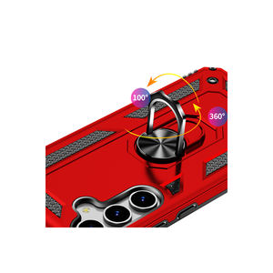 Funda Protectora de Silicona Anti-Huellas Dactilares de Lujo Serie Vega TCMK para Samsung Galaxy S25 Plus, Resistente a Golpes, Forro Rojo - Product Image 4