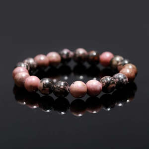 8 mm Smooth Round Beaded 7 Inches Rhodochrosite Healing Crystal <b>Bracelet</b> Crystal <b>Bracelets</b> & <b>Bangles</b> - Product Image 3