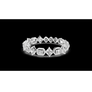 Bracelet tennis en diamant de laboratoire rond argenté, bijoux fins élégants et luxueux pour femmes, cadeau intemporel et étincelant - Product Image 1