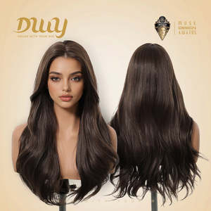 Alissa C-DWY Natural <b>Brown</b> MINI LACE Part Glueless Synthetic <b>Wig</b> Long Lace Front Comfortable and Fashionable - Product Image 2