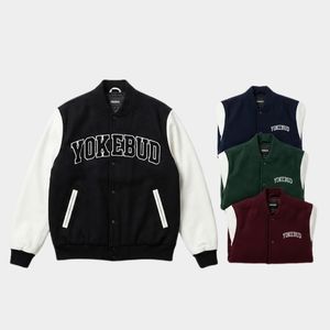 Veste universitaire sur mesure en gros pour hommes, corps en laine, manches en cuir, veste de style lettreman, broderie de patch en chenille, streetwear, usine OEM - Product Image 1