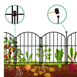 Clôture de jardin noire Clôture de cour de pelouse Clôture de panneau de paysage - Product Image 2