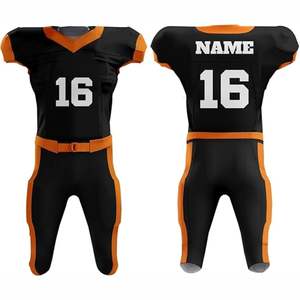 Camiseta de Fútbol Americano Sublimada Personalizada, Manga Corta, Transpirable, Absorbe la Humedad, Nombre del Equipo Personalizado, Nuevos Conjuntos Deportivos - Product Image 4