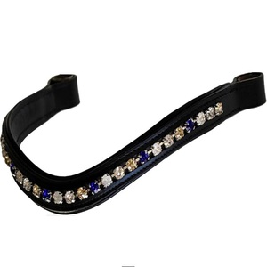 Banda Frontal para Caballo de Cuero con Cristales Brillantes, Diseño Decorativo Elegante, Disponible en Varios Colores para Caballos - Product Image 3