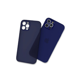 Coque en silicone antichoc Netzy SAFA Slim Blue pour iPhone 12 Pro Max - Emballage de vente au détail - Modèles 7 Plus, 14 Plus, 13 Pro Max Plus - Product Image 1