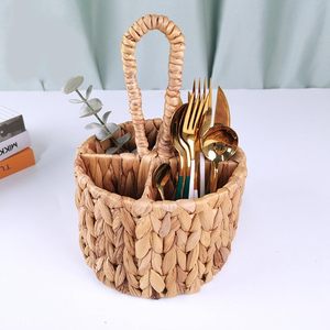 ที่ใส่เครื่องครัวจากผักตบชวาธรรมชาติ ราคาถูก คุณภาพดี ตะกร้าใส่ช้อนส้อม - Product Image 6