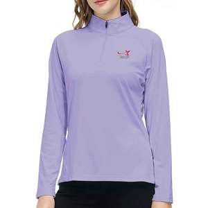 Haute qualité grande taille confortable et couleurs personnalisées et logo t-shirt à demi-zip pour femmes en stock - Product Image 2