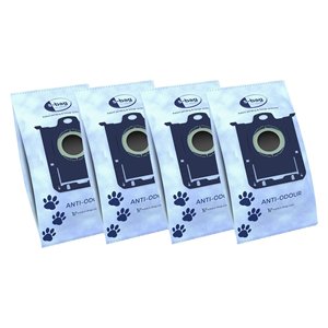 Sac pour aspirateur S Bag, 4 pièces, bleu, anti-odeur, ajustement universel, compatible Electrolux - Product Image 1