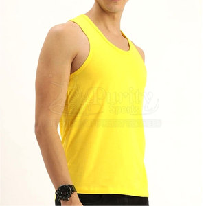 เสื้อกล้ามออกกำลังกายผู้ชาย แห้งเร็ว คุณภาพสูง ขายดี ผลิตจากผ้าถักเนื้อแน่น พร้อมโลโก้ด้านหน้า - Product Image 3