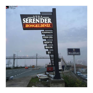 BOOYANT Led Metal Acero inoxidable Largo Durable Económico Exterior Aluminio Gasolinera Sign Pylon - Product Image 3