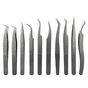 Hot Sell Wholesale Full Range Stainless Steel Lash Extension <b>Tweezers</b> Slim <b>Tweezers</b> <b>Tweezers</b> For Eyelash Extension - Product Image 1
