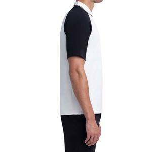 Couleur contrastée 1/4 Zip Polo col chemise quart fermeture éclair respirant Polo pour hommes vêtements coton grande taille vêtements de sport - Product Image 6