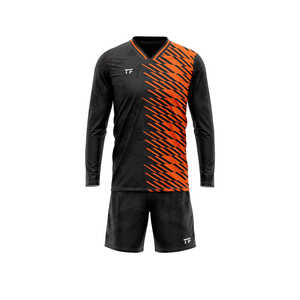 Maillots de football à manches longues respirants, à séchage rapide, antibactériens, anti-UV, grande taille, 100% polyester, ensemble de maillots de football, uniforme d'équipe de football - Product Image 5