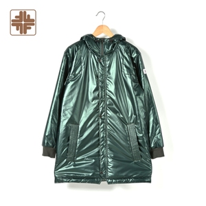 Vestes imperméables à effet brillant avec fermeture éclair, multi-poches, écologiques, respirantes pour hommes avec capuche - Product Image 1