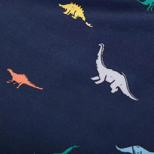 Men's Dark Blue Short Sleeve Polo <b>Shirt</b> With Colorful <b>Dinosaur</b> Print Quick Dry Knitted Casual Design - Product Image 6