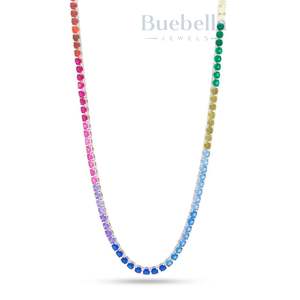 Venta caliente 925 Plata 14K chapado en oro 5mm moissanita diamante tenis cadena collar calidad superior hombres moissanita collares - Product Image 1