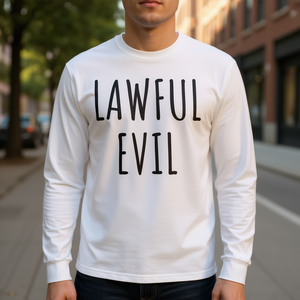 Lawful Evil <b>Meme</b> Long Sleeve Promotional <b>T</b>-<b>Shirt</b> - Product Image 3