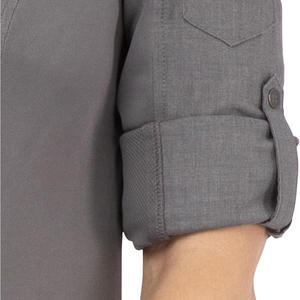 Office Friendly <b>Women</b> <b>Work</b> <b>Shirt</b> With Custom Options Long Sleeve <b>Button</b> Down With Logo Print For Staff Uniform Use - Product Image 3