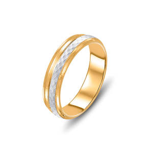 Gold Stainless Steel Geometric <b>Signet</b> <b>Ring</b> for <b>Women</b>-Trendy Eternity Style with Claw Inlay - Product Image 4