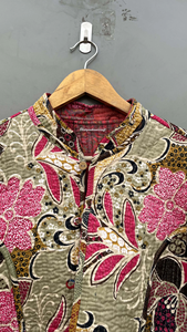 Veste courte réversible en Patchwork de soie pour femme, veste matelassée, vêtement de plage, cadeau - Product Image 3