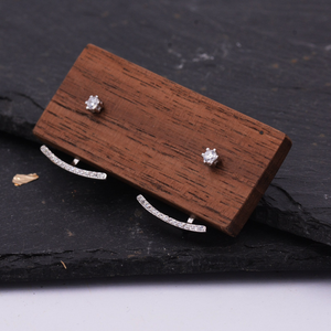 ต่างหูเพชร925สีเงินสำหรับปลูกในห้องทดลองรูปทรงที่สง่างามสำหรับงานเฉลิมฉลองและงานปาร์ตี้สวมใส่ประจำวันของขวัญสำหรับเครื่องประดับแฟชั่นของเธอ - Product Image 5