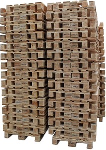 พาเลทวางซ้อนกันได้แบบ4ทิศทางสำหรับใช้ในคลังสินค้าพลาสติกยูโร HDPE แบบหน้าเดียว - Product Image 4