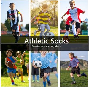8 paires de chaussettes de football pour enfants, chaussettes antidérapantes pour enfants de 6 à 12 ans, chaussettes antidérapantes pour le basket-ball. - Product Image 5