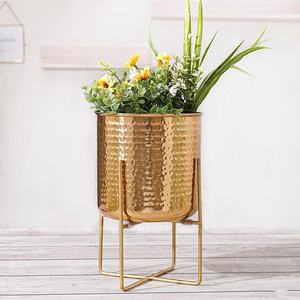 Classic Design <b>Gold</b> Color Metal Flower <b>Vase</b> With Stand Luxurious Home Decor for Stunning Floral Arrangements - Product Image 4