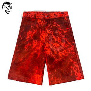 Pantalones Cortos de Cuero Vacuno Acampanados Nuevos de 2025, Color Naranja Sólido, Estilo Urbano, Calidad Premium, Impermeables, Resistentes al Viento, de Secado Rápido para Hombre - Product Image 3